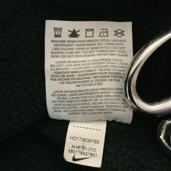 Rare! NIKE AIR UPTEMPO HOODIE JACKET Sportswear Pullover Mens Large Black Gold - Picture 5 of 7